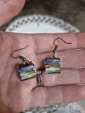 Bookstack Earrings — Women's Jewelry Multicolor